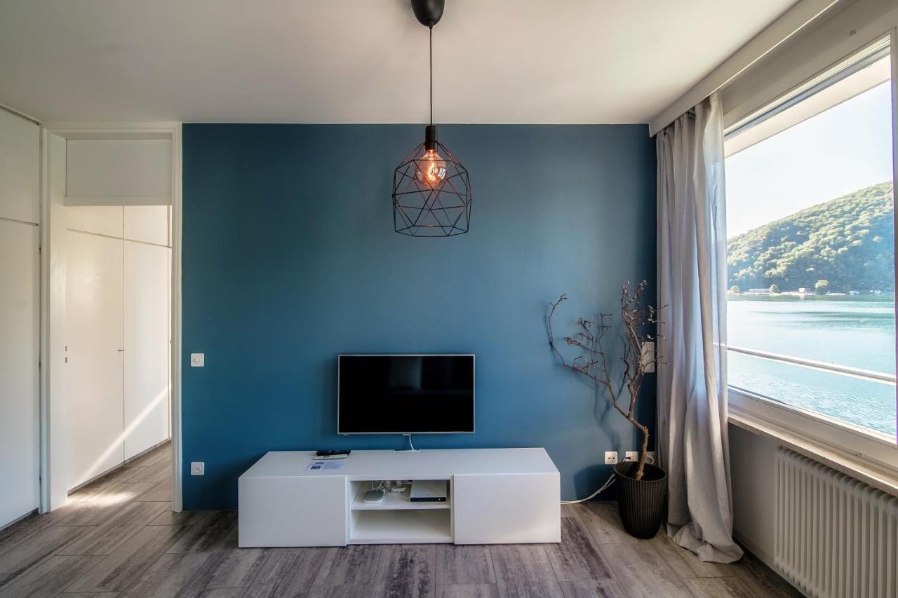 La Finestra Blu By Quokka 360 - With A Panoramic Lake View Apartment Ponte Tresa Exterior photo