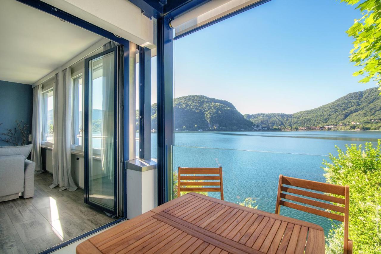 La Finestra Blu By Quokka 360 - With A Panoramic Lake View Apartment Ponte Tresa Exterior photo